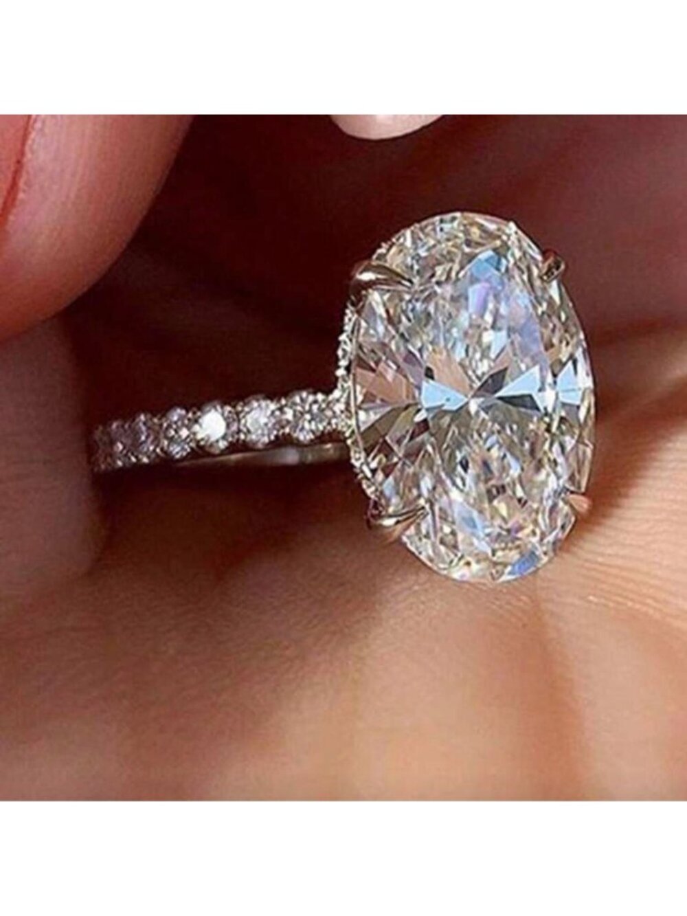 New silver plated cz ring